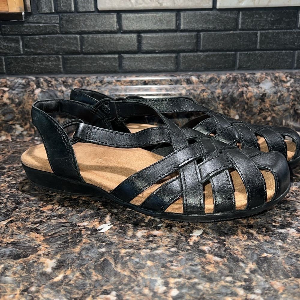 Earth Origins Womens Belder Berri Leather Strappy Footbed Sandals sz 7 - Picture 4 of 12